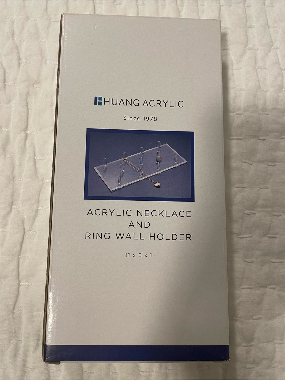 New In Box Container Store Huang Acrylic Necklace and Ring Wall Holder